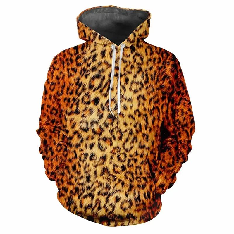 Little red horse Heren Herfst Luipaard Print Serie 3D Digitaal Print Pullover Hoodie Mode Trend Sweatshirt Man 6XL