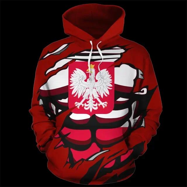 ETST 07 Poolse vlag badge hoodies heren grafische 3D geprinte Poolse geest totem patroon nieuw in hoodies & sweatshirts hip hop pullover tops 3XL