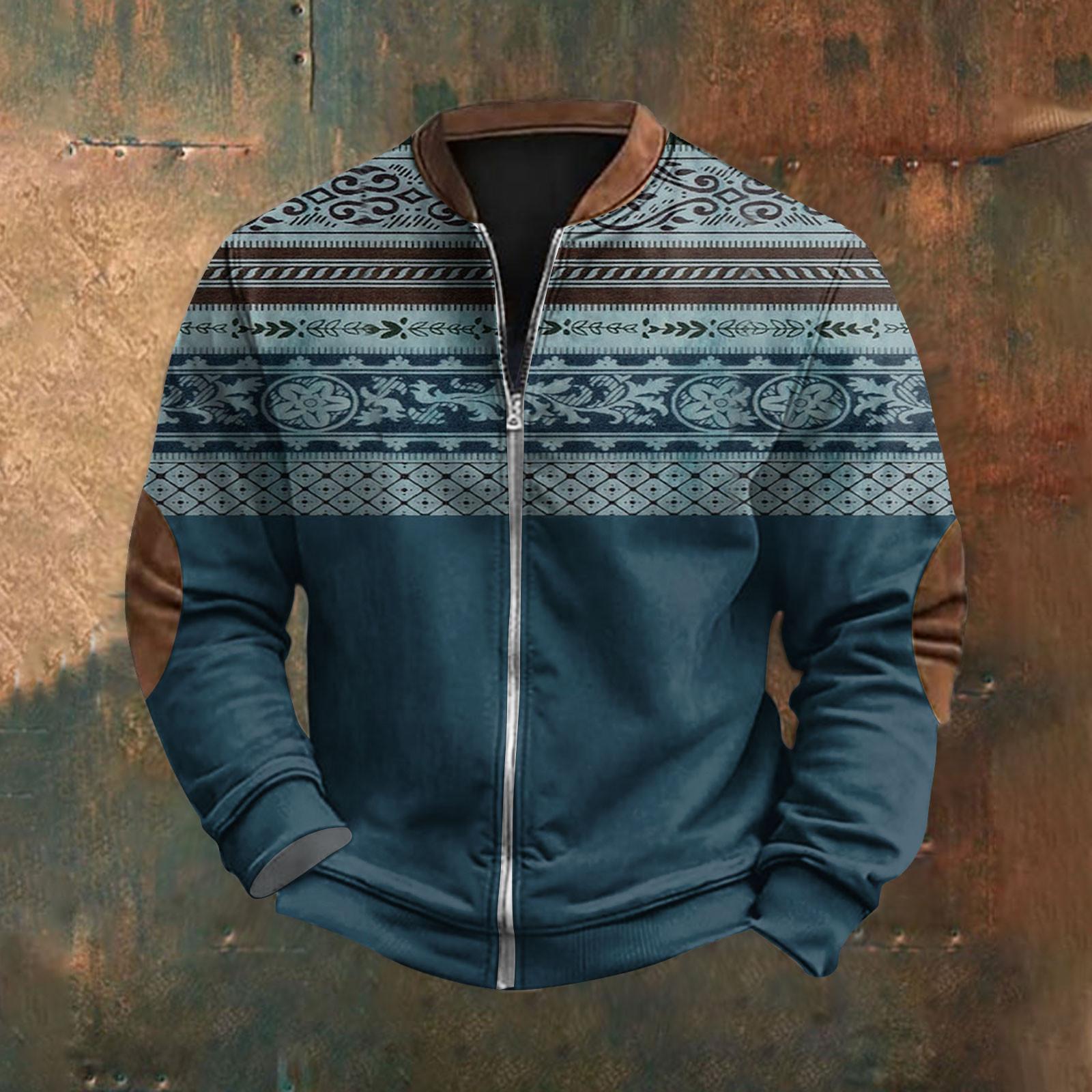 Ren Fashion Heren Retro Casual Gradient Bedrukt Sweatshirt XL
