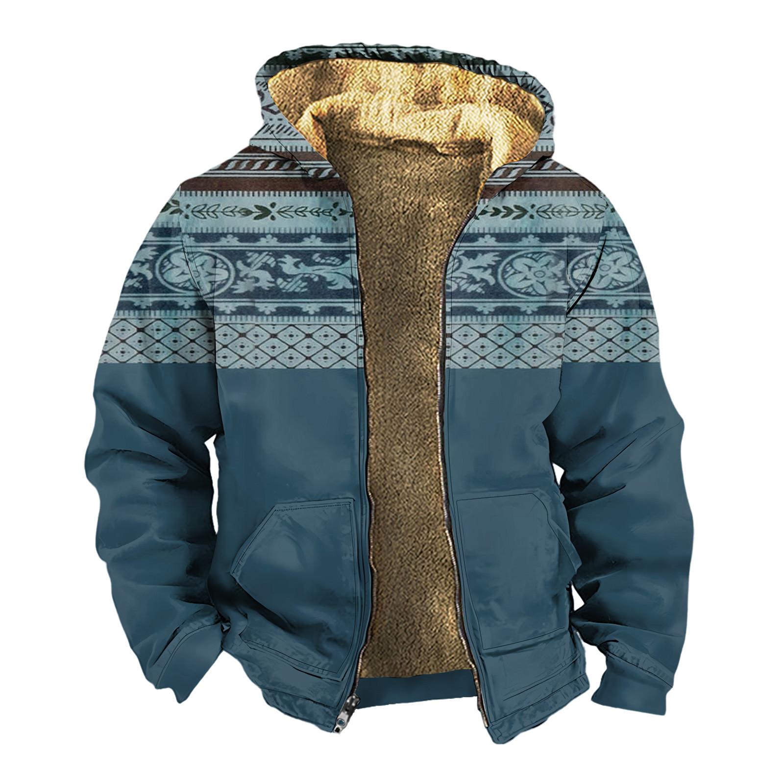 Ren Fashion Heren Winter Rits Capuchon Fleece Sweatshirt Met Opgestikte Zak Casual Jack XL