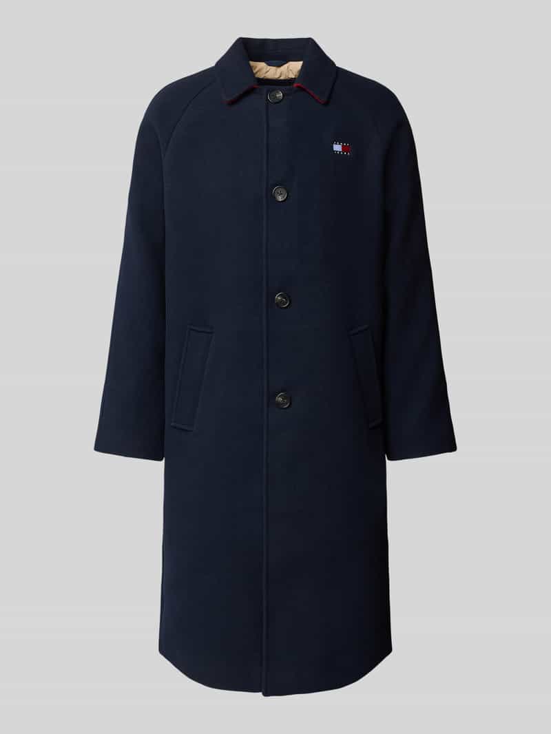 TOMMY JEANS Lange jas TJM WOOL COAT met half gespreide kraag