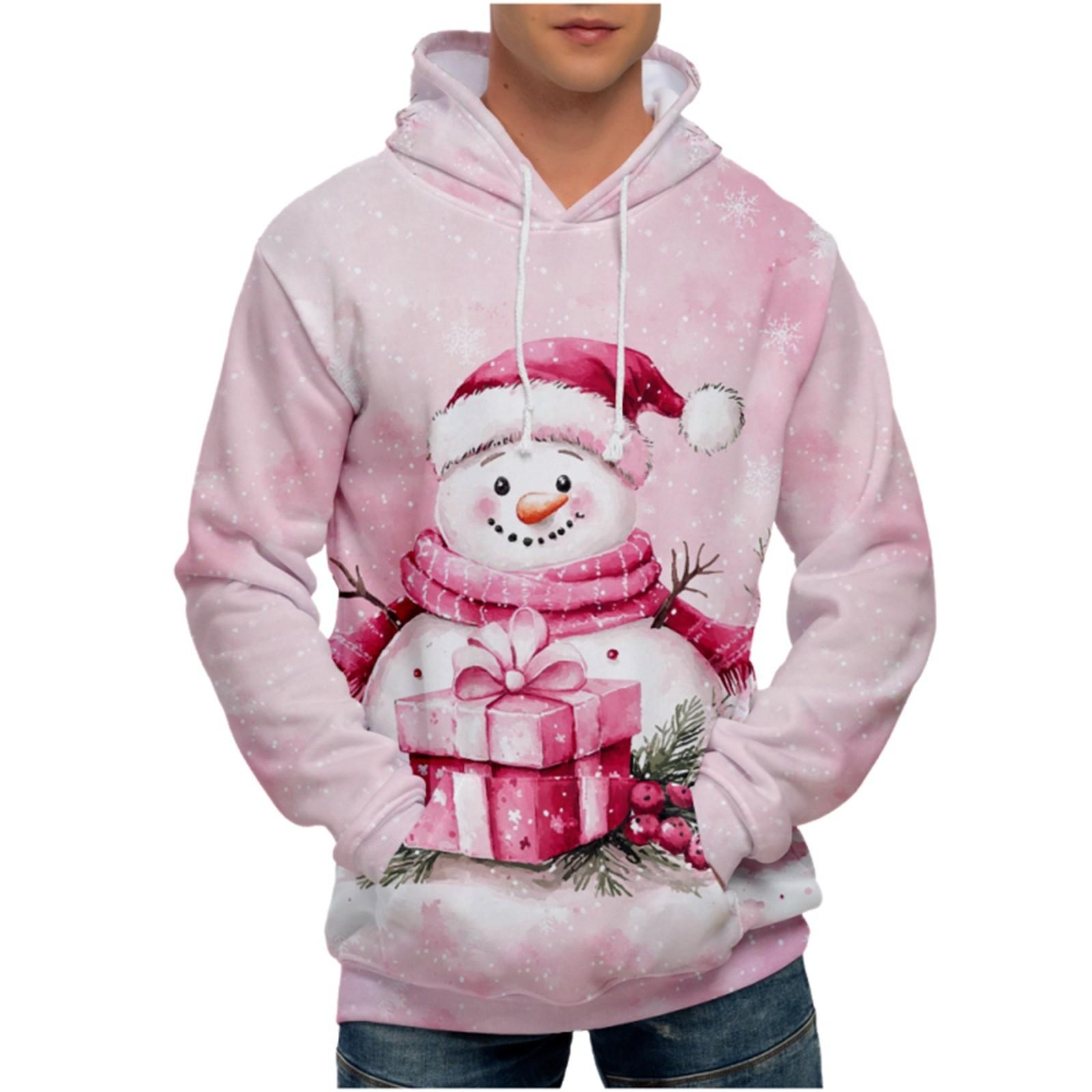 Ren Fashion Los bedrukt sweatshirt met capuchon voor heren Casual mode-sportsweatshirt voor heren XL wit