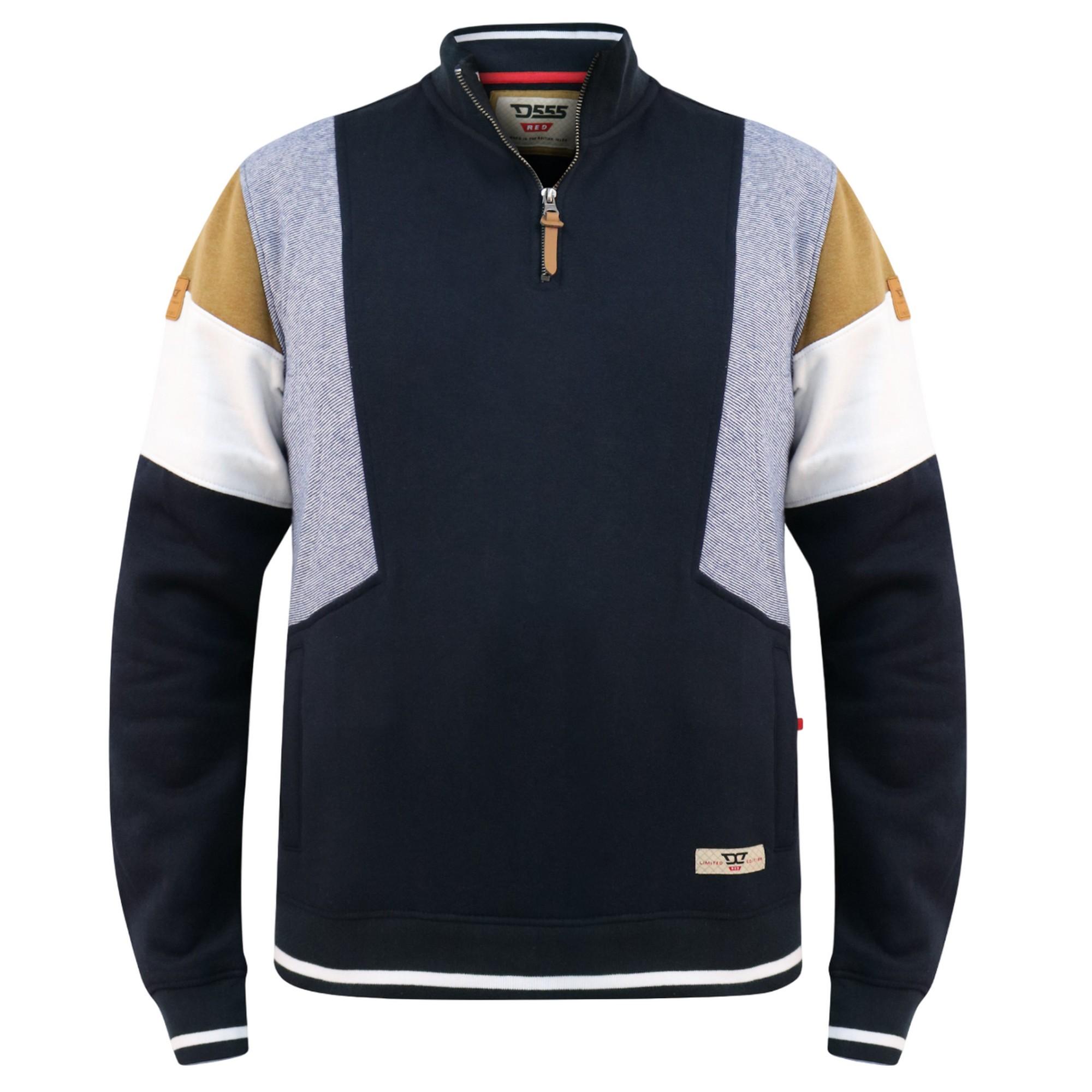 Duke Heren D555 Kenington Cut & Sew sweatshirt met kwartrits
