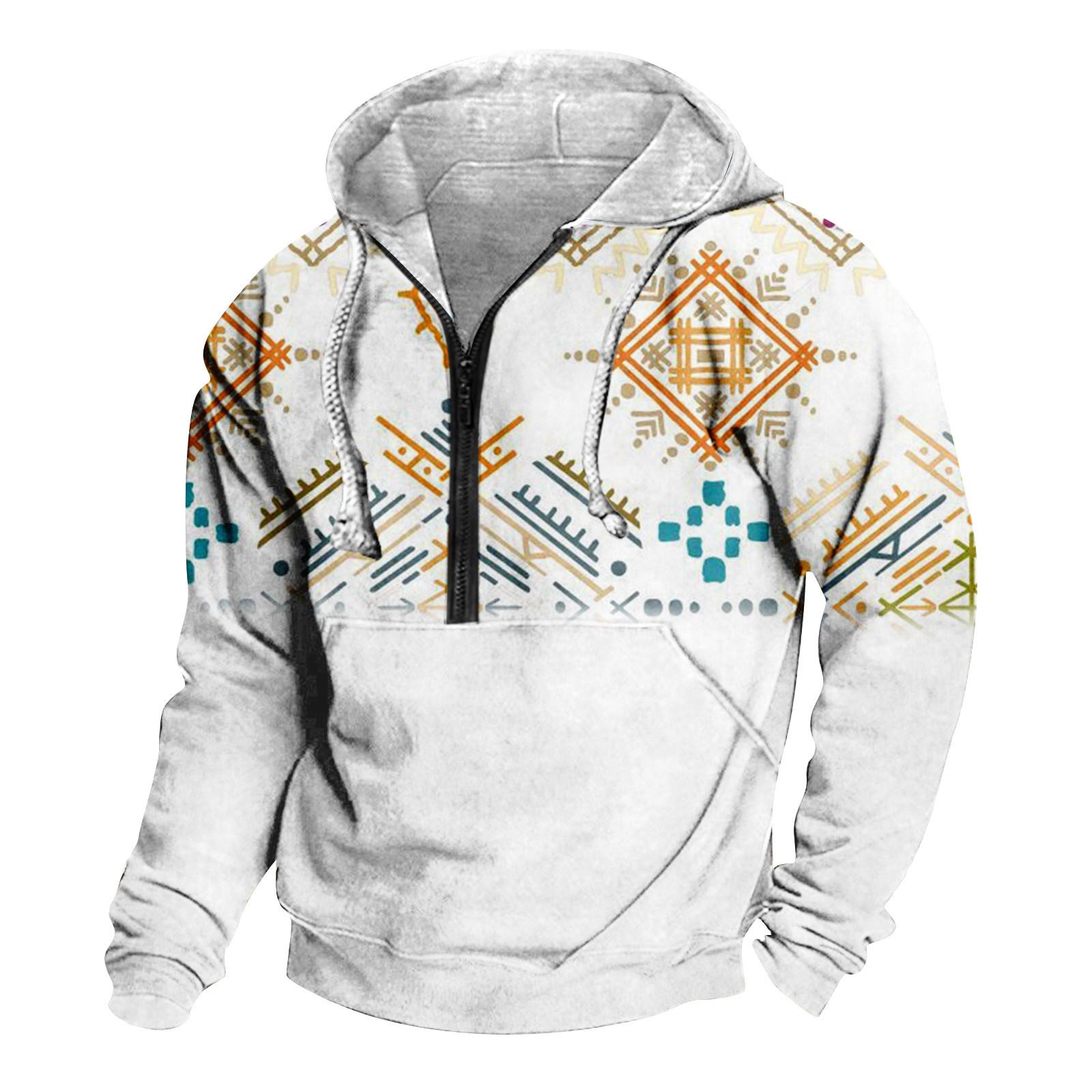 MA3CN Outdoor T-shirt met lange mouwen en capuchon voor heren, herfst-casual top XXL geel