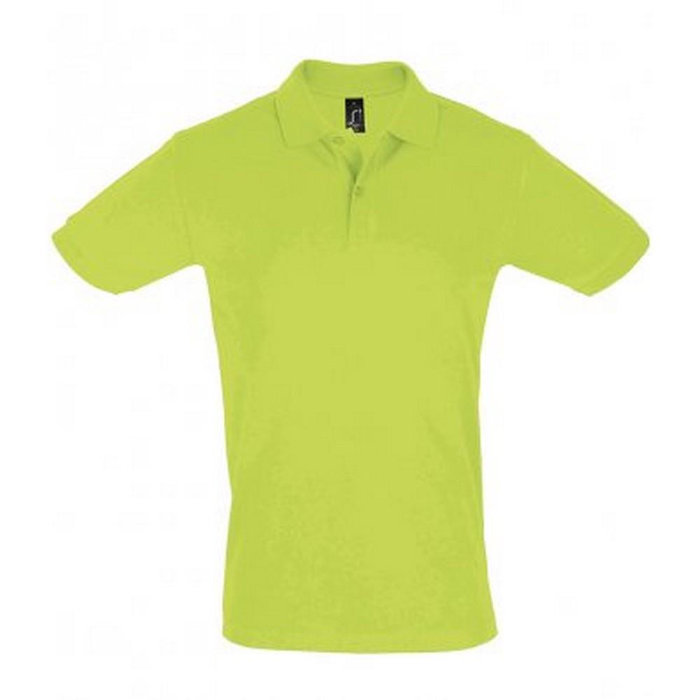 SOLS Heren perfect piqué poloshirt met korte mouwen M appelgroene kleur