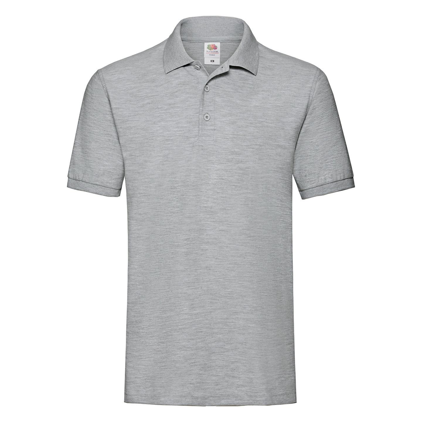 Fruit Of The Loom Mens Premium Heathered Polo Shirt S