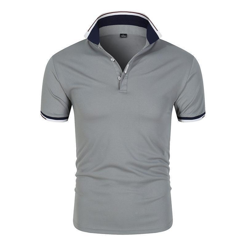 HerSight Heren zomer T-shirt met revers en korte mouwen Heren Jeugdmode Casual Fit POLO-shirts voor heren L