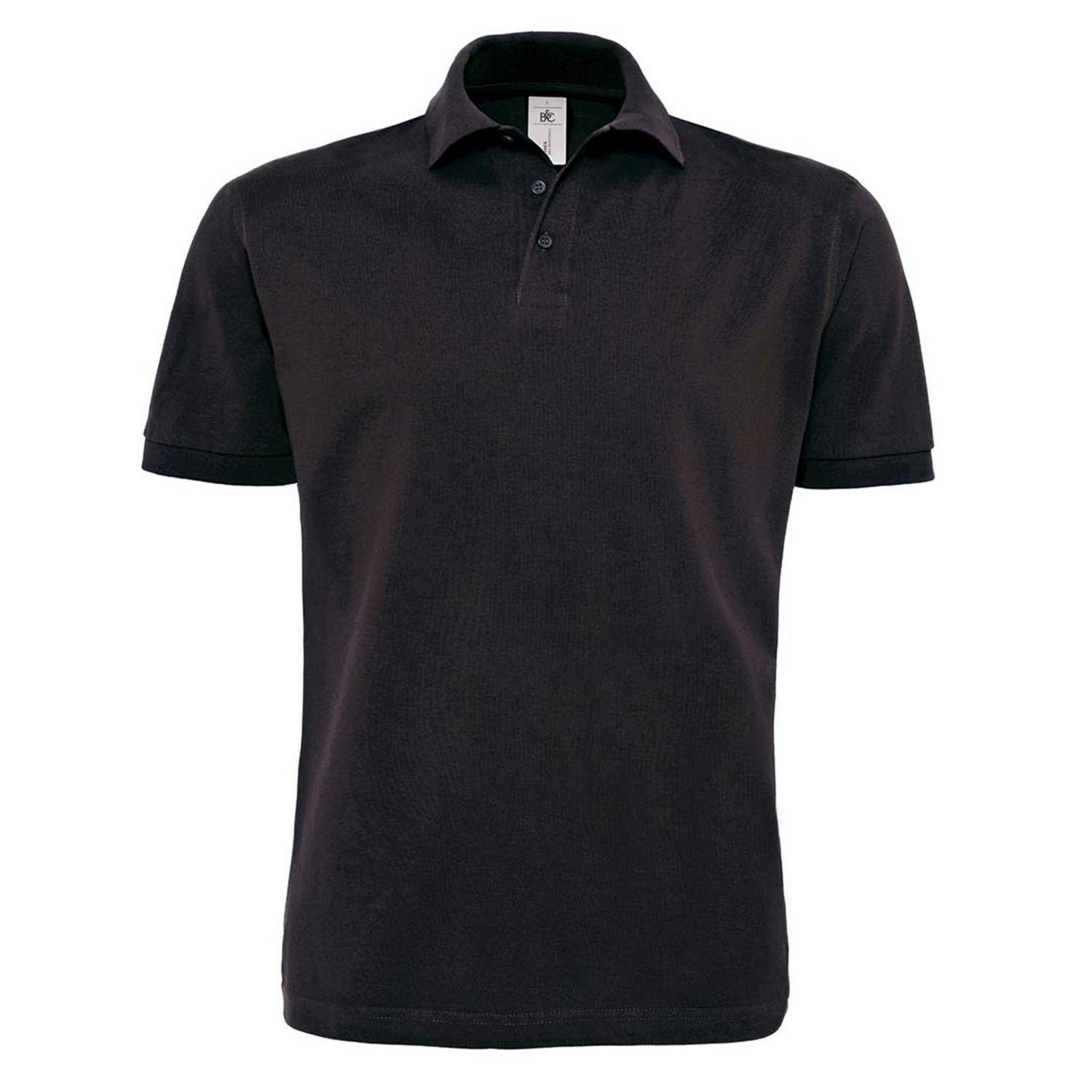 B&C Heavymill-poloshirt voor heren 3XL zwart