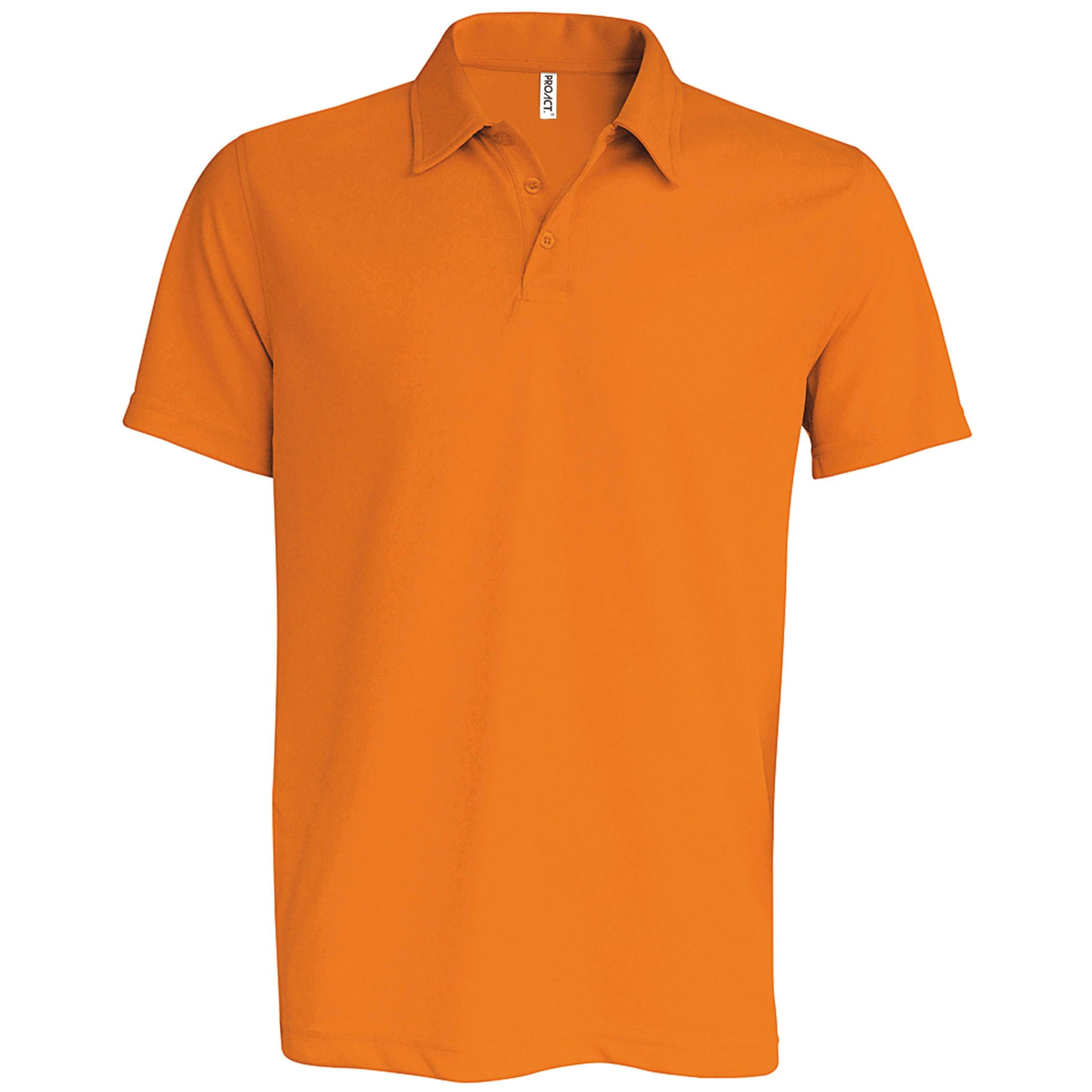 Kariban Proact prestatiepoloshirt voor heren met korte mouwen 2XL oranje