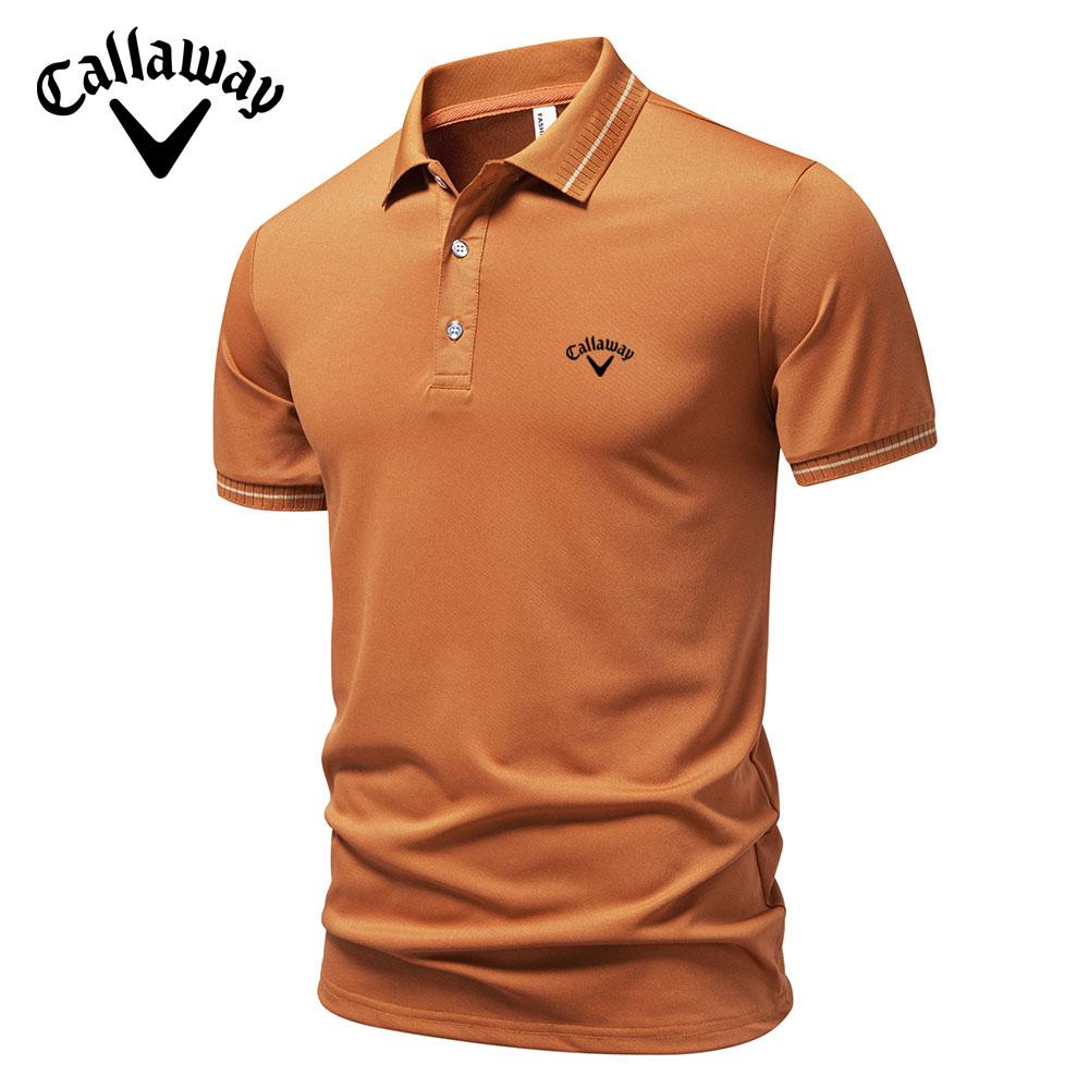 Callaway 2025 Zomer Nieuw Sport Casual Golf Geborduurd Revers T-shirt Vochtafvoerend en Zweetafvoerend Poloshirt M