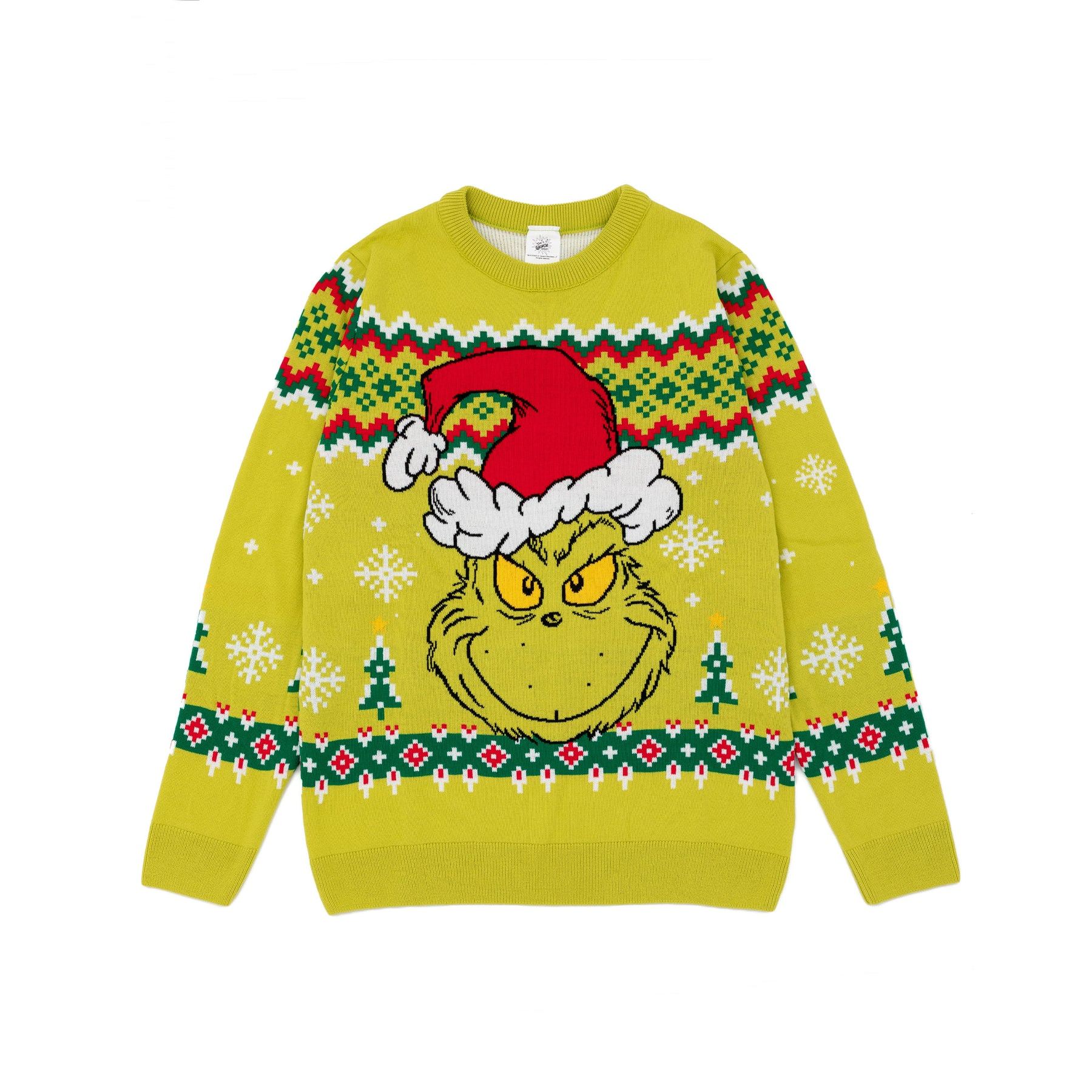 THE GRINCH De Grinch gebreide kersttrui voor heren L groen