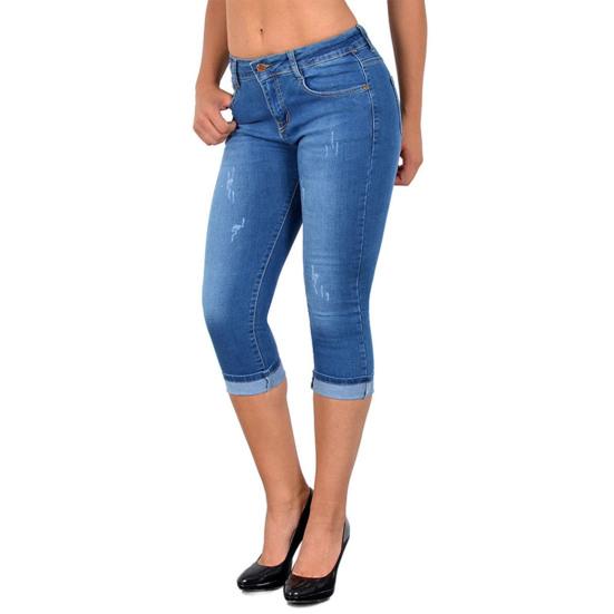 Hi Cutie (M-3XL) Damesjeans Skinny hoge taille Grote maat Cropped denim capribroek voor het dagelijks leven L lichtblauwe kleur