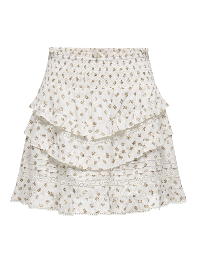 Only onljasmin flounce skirt wvn 15352497 cloud dancer