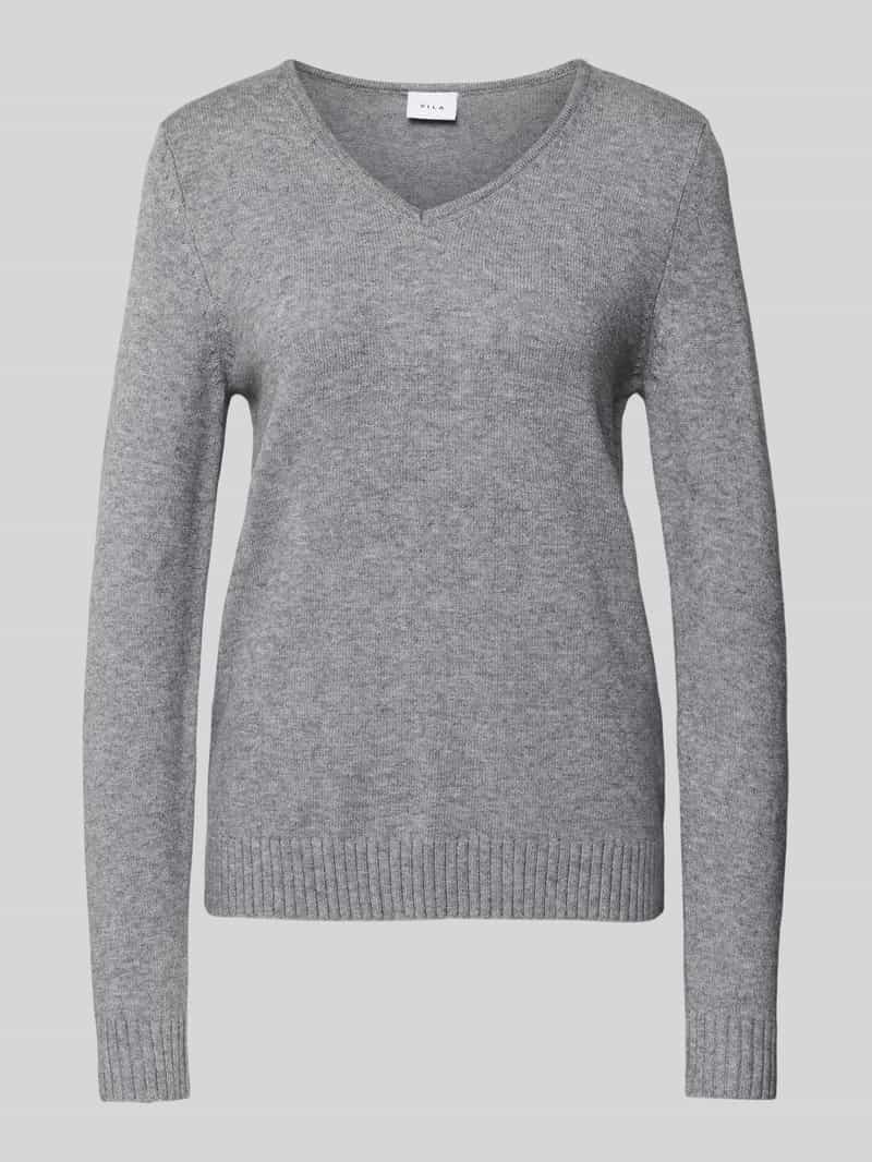 Vila Trui met V-hals VIRIL V-NECK L/S KNIT TOP - NOOS