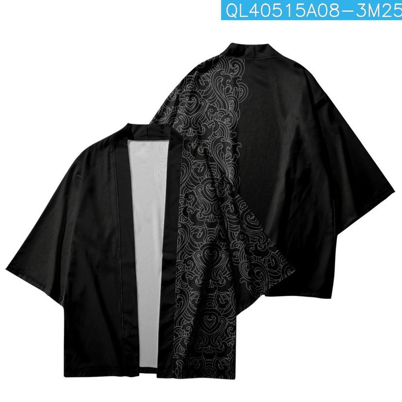 DSorothy Patchwork Paars Paisley Print Shirt Traditionele Haori Cosplay Kimono Dames Heren Harajuku Japanse Mode Cardigan Yukata S