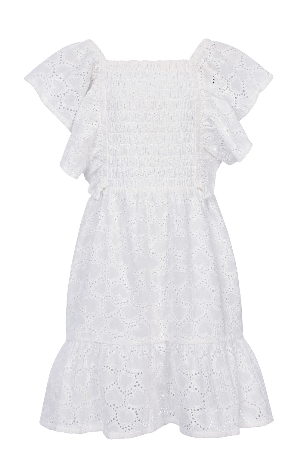 LOOXS Little Zomer jurk meisjes embroidery - wit