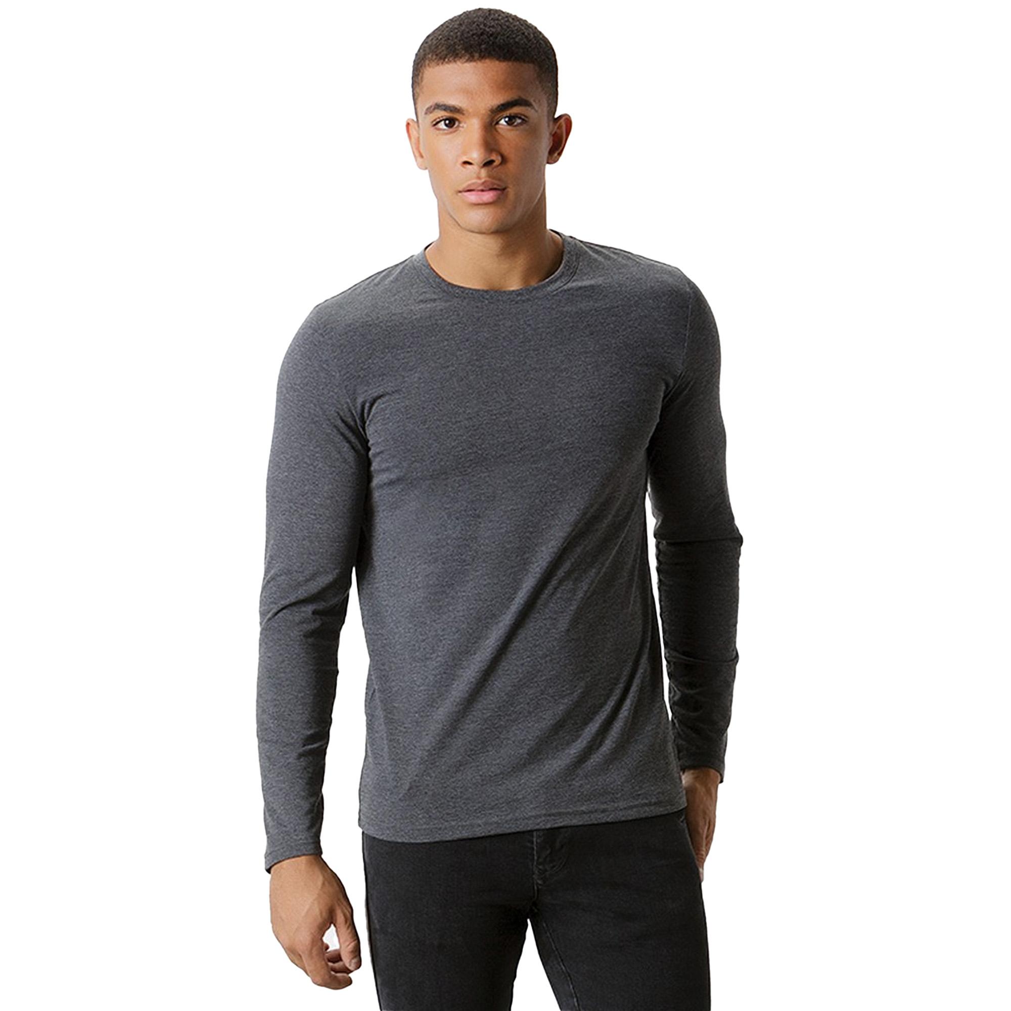 Kustom Kit Superwash 60c Fashion Fit T-shirt met lange mouwen voor heren L donkergrijze kleur