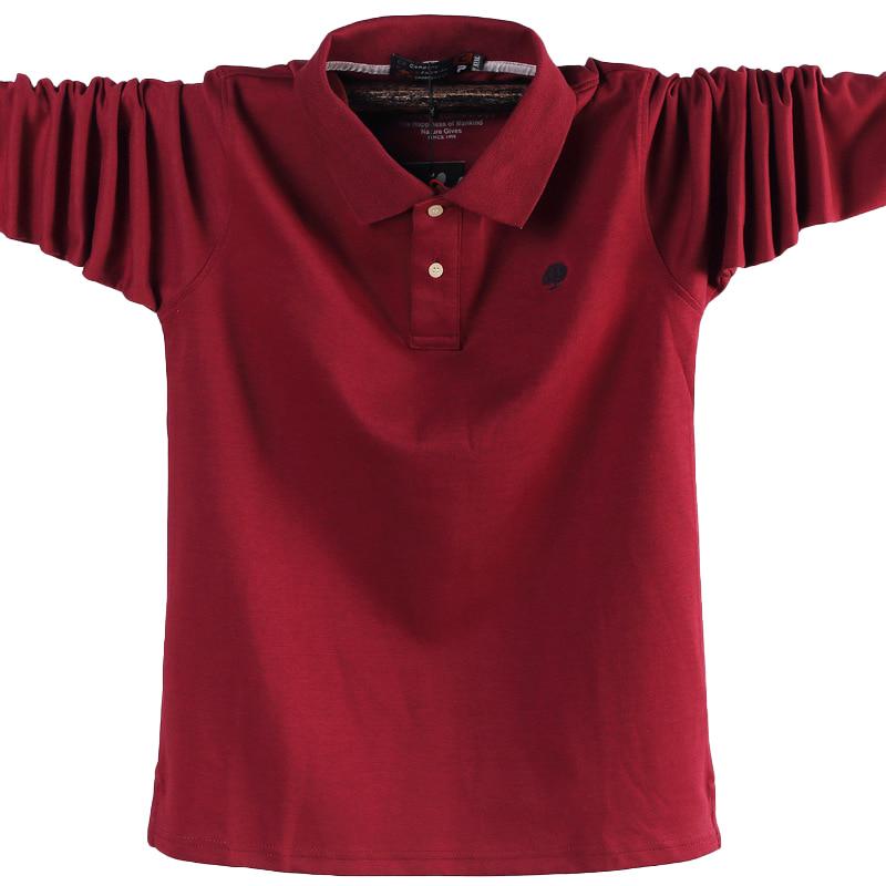 Phoca Largha for Men Nieuwe Heren Poloshirt Lange Mouw Poloshirt Business Casual Katoen Mannelijke Top Tees Plus Size 6XL 6XL