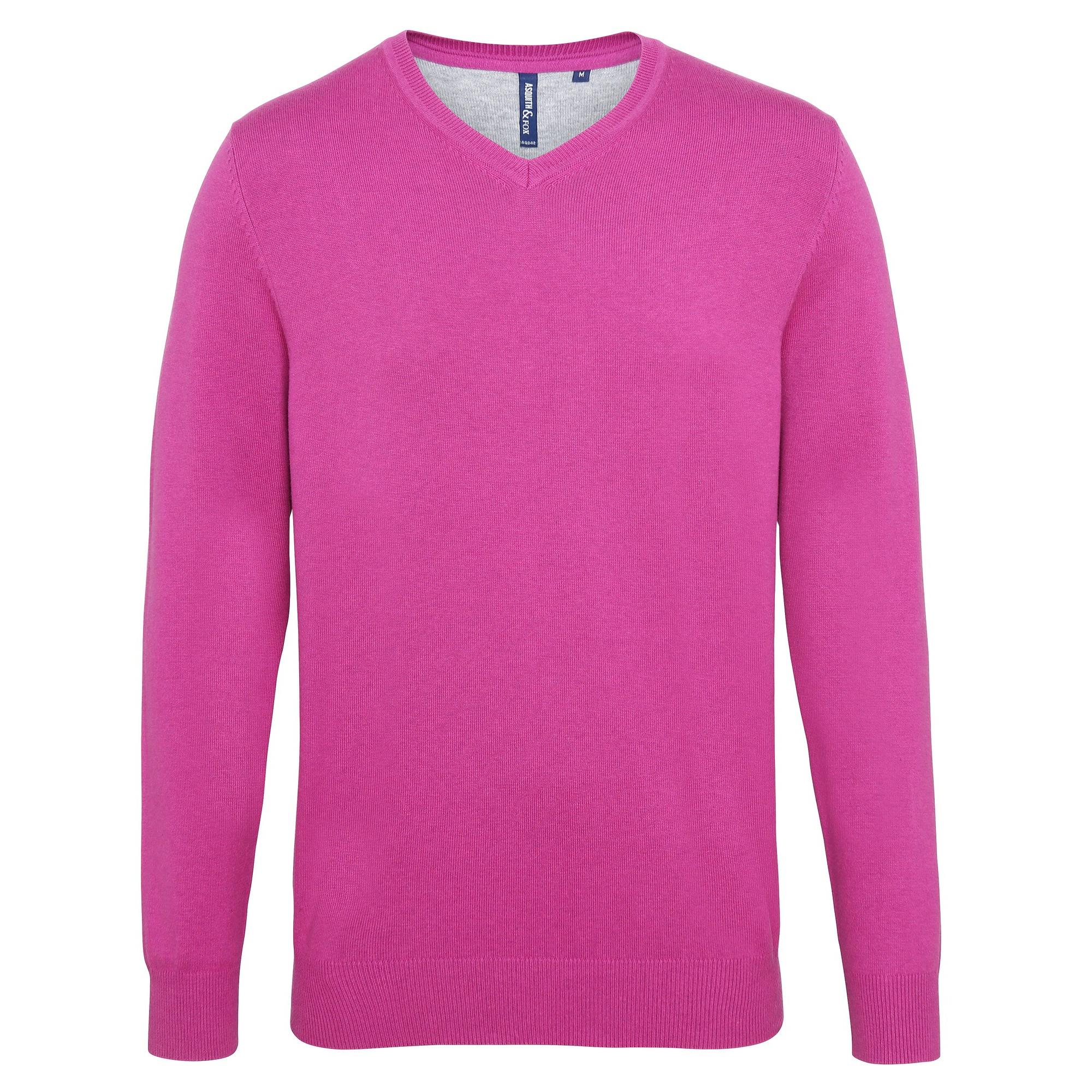 Asquith & Fox katoenrijke herensweater met V-hals L