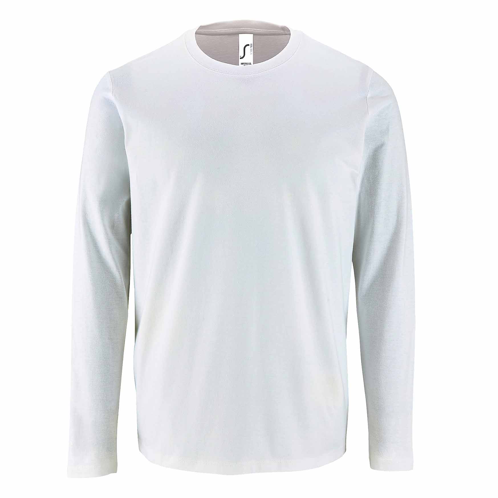SOLS Heren Imperial T-shirt met lange mouwen XXL wit