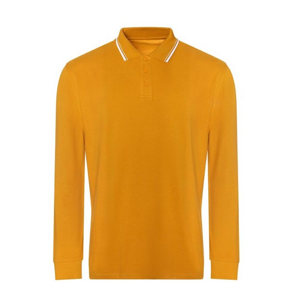 Awdis herenpoloshirt met lange mouwen en lange mouwen L