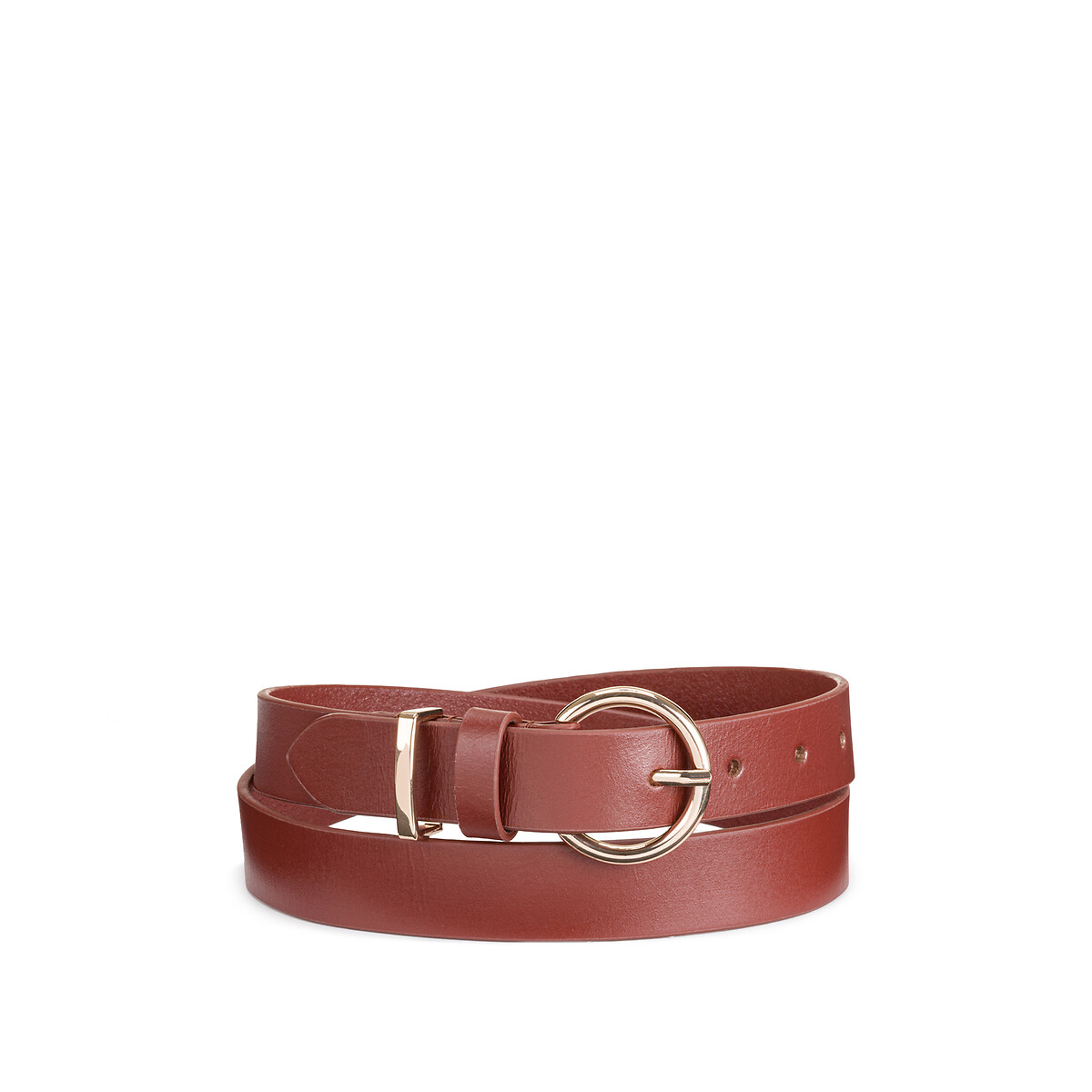 LA REDOUTE COLLECTIONS Leren riem met goudkleurige gesp