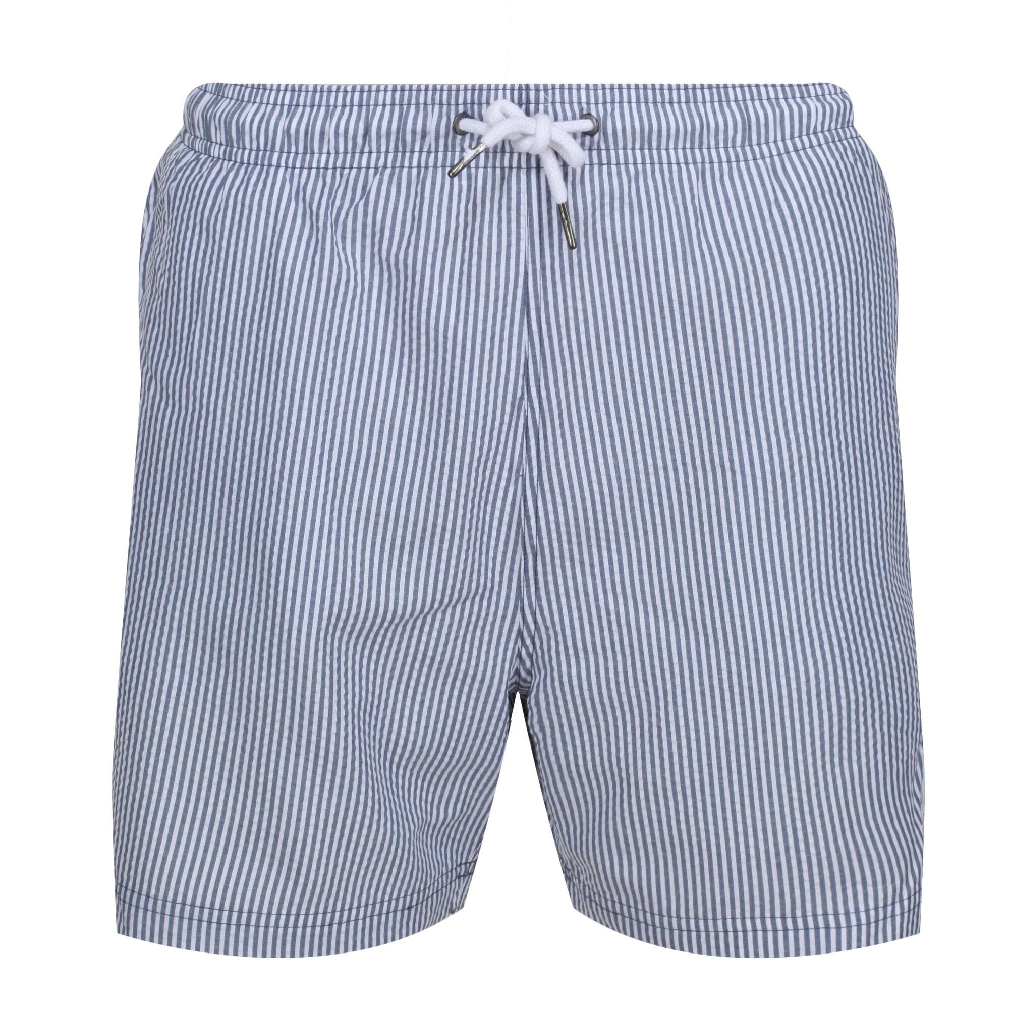 Regatta Heren Loras Stripe-zwemshorts XL denimblauwe kleur