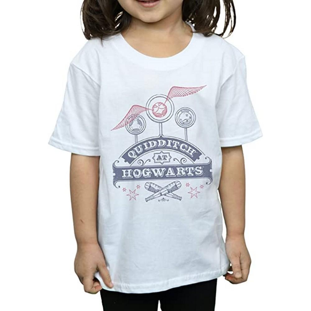 Harry Potter meisjes Zwerkbal op Zweinstein katoenen T-shirt 7-8 Years