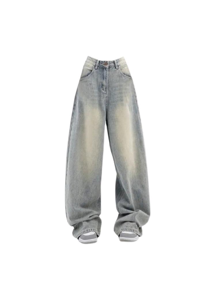 ZJL Jaren 2000 Vintage Baggy Blue Jeans Vrouwen Y2k Harajuku Hoge Taille Denim Broek Vrouwelijke Retro Mode 90s Esthetische Brede Broek 2024 Nieuw XXL lichtblauwe kleur
