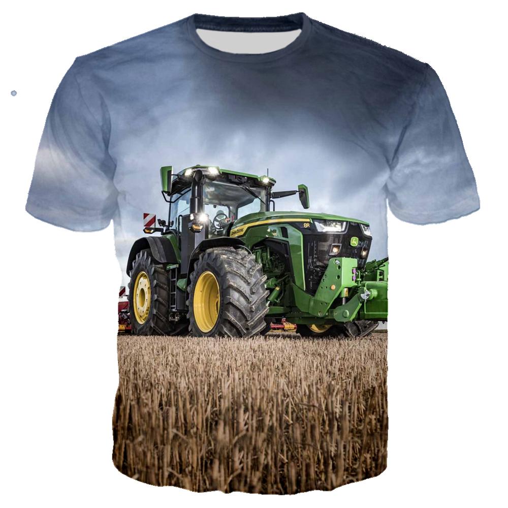 ETST WENDY 013 Shirt Kinderen Jongen Jongens Tractor | Kinder 3D T-shirts Jongen | Kinderkleding Jongens - 3d 140