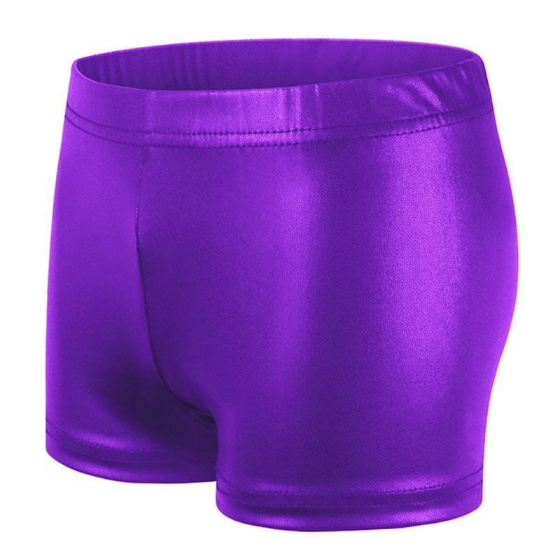 Kidsyuan Kinderen Shorts Meisjes Glanzende Hotpants Dans Gymnastiek Fitness Korte Broek voor Kinderen 140