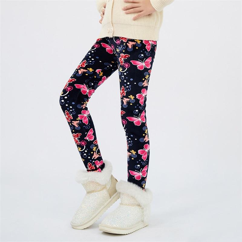 Topzeros Meisjesbroeken Herfst Winter Kinderbroeken Leggings Dikker Fluwelen Sterrenprint Kinderbroeken Babymeisje Warm houden Legging 120