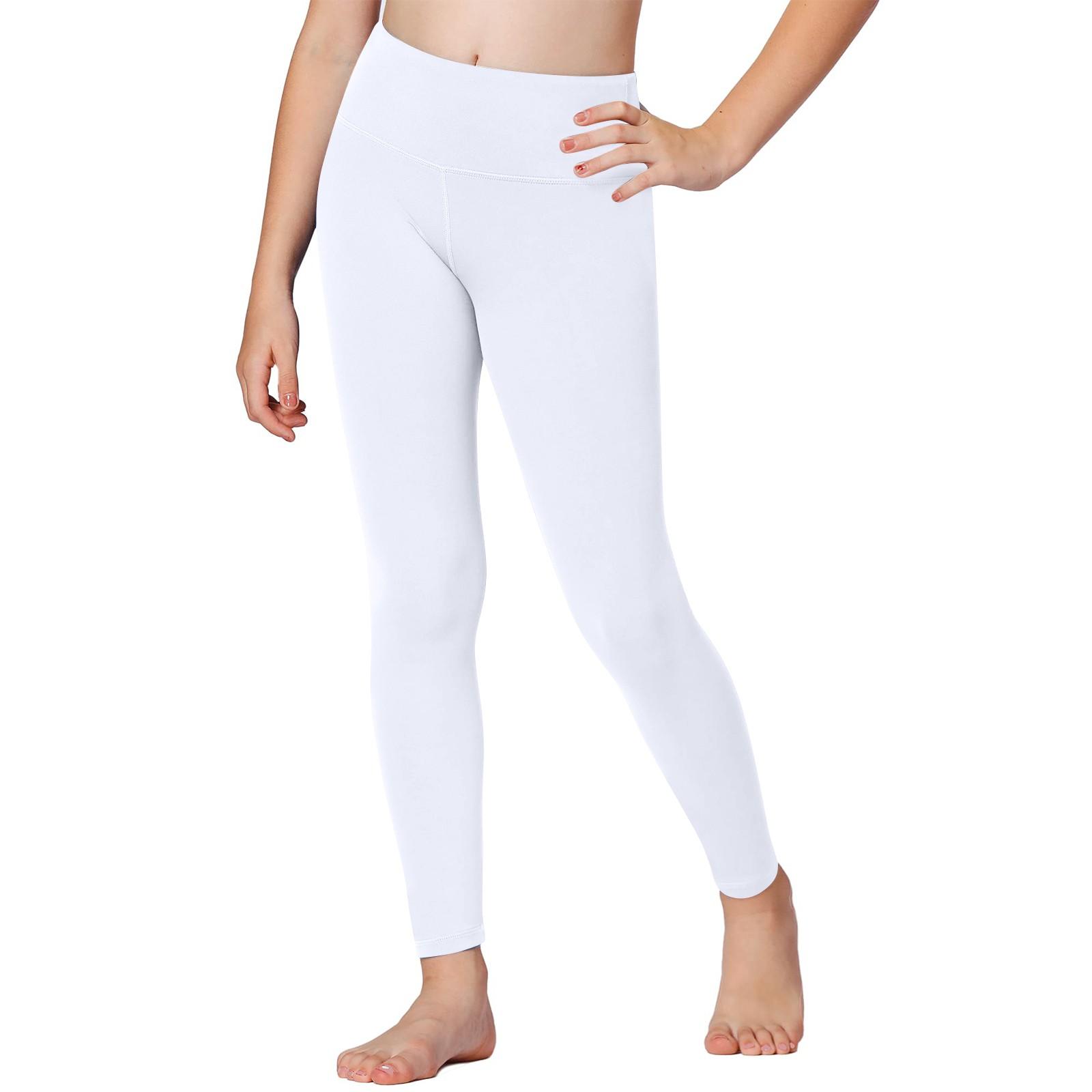 Ren Fashion Kinderen Leggings Dans Workout Hardlopen Yoga Broek 130 wit