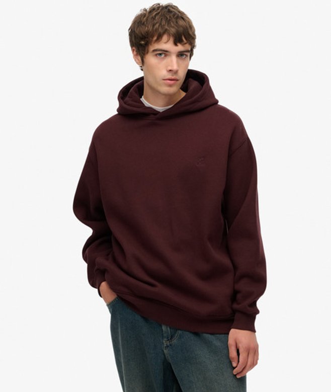 Superdry Blank Oversized Hoodie Red