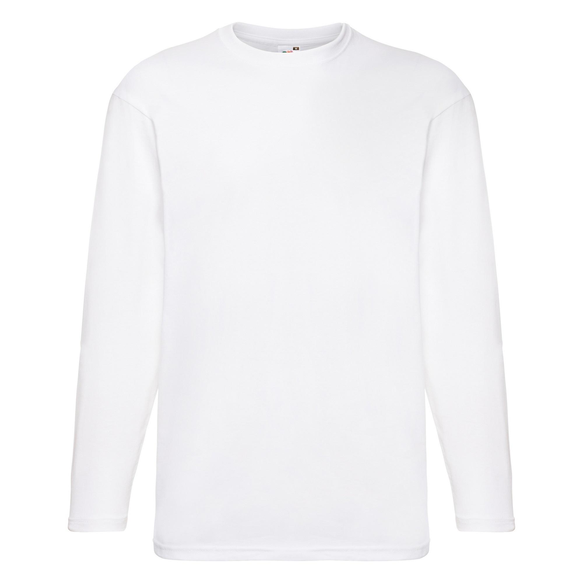 Fruit Of The Loom Heren Valueweight T-shirt met ronde hals en lange mouwen 2XL