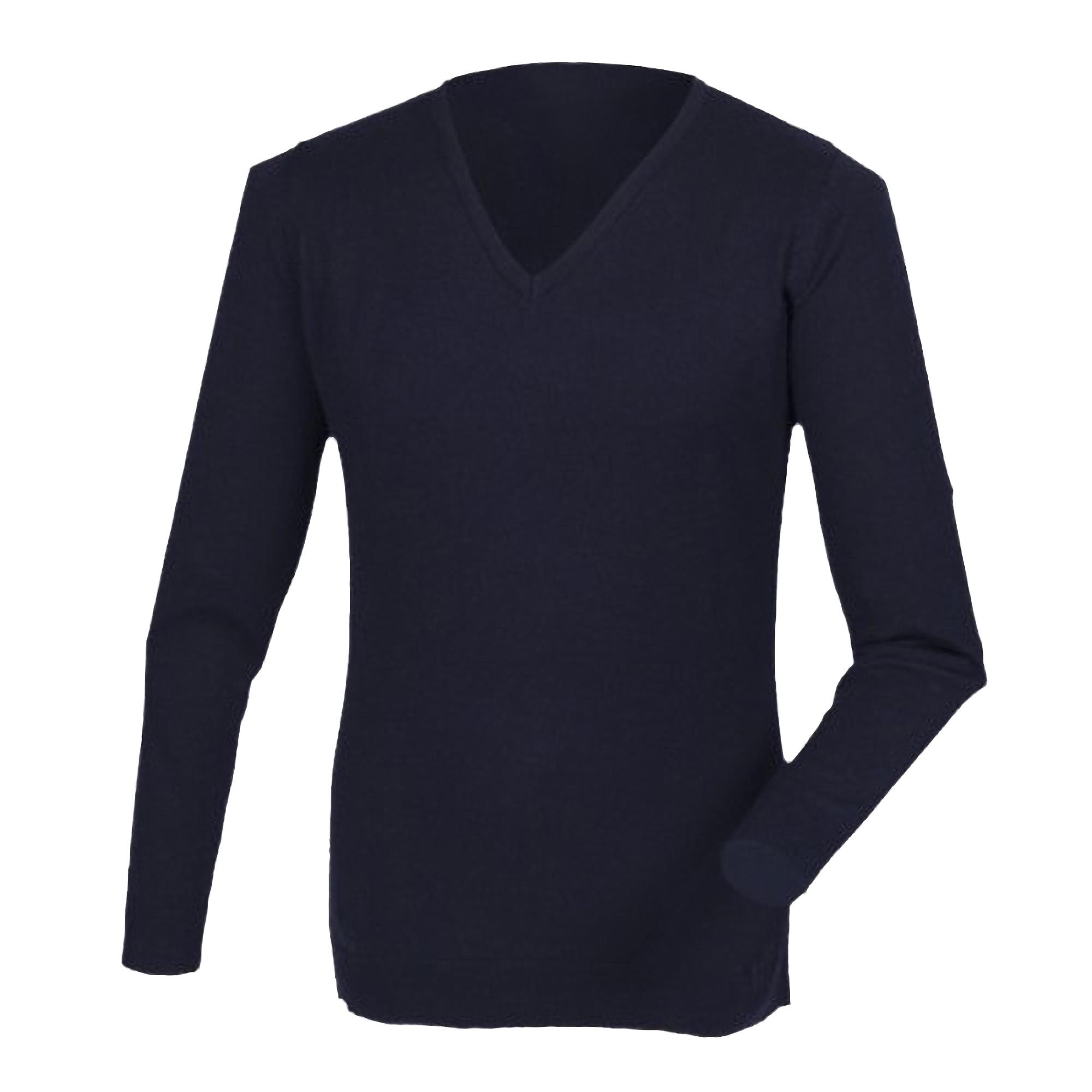 Henbury Heren Cashmere Touch Acryl V-hals trui / gebreide kleding L