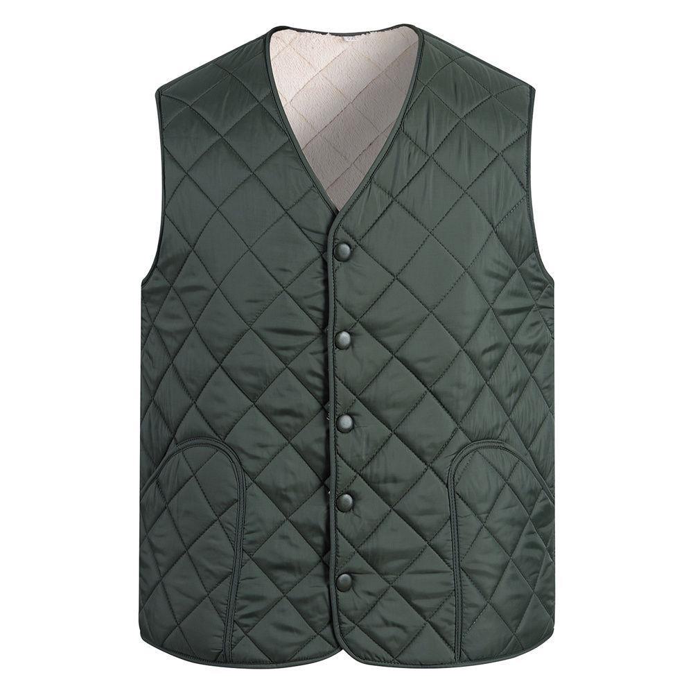 AI Supermarket Heren Plus Fluwelen Verdikt Vest: Warm, comfortabel, groot wintervest voor middelbare leeftijd en ouderen XL (50-57.5 kg)
