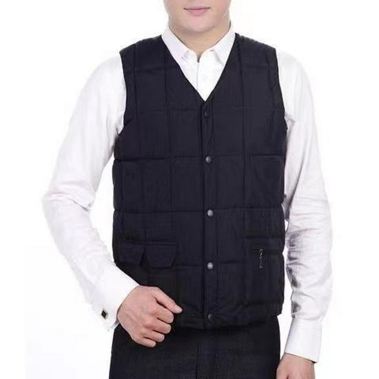 AI Supermarket Heren Plus Fluwelen Verdikt Vest: Warm, comfortabel, groot wintervest voor middelbare leeftijd en ouderen 3XL (65-75 kg)