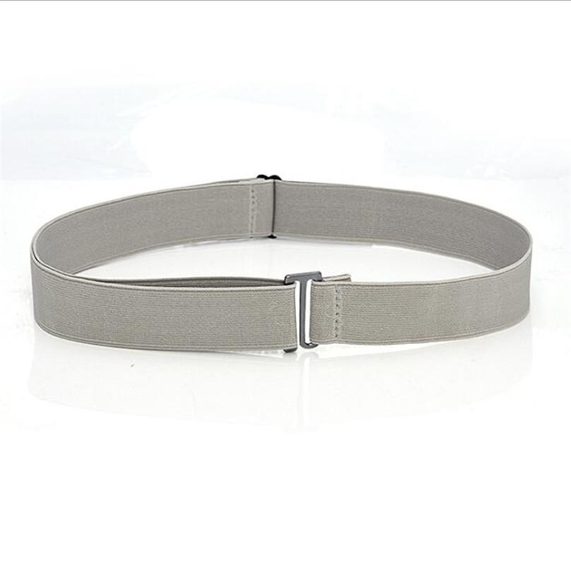 Lius fashion Soft Waist Belt Women's Invisible Belt Elastic 1Pc Portable For Jeans With Flat Buckle One Size grijs