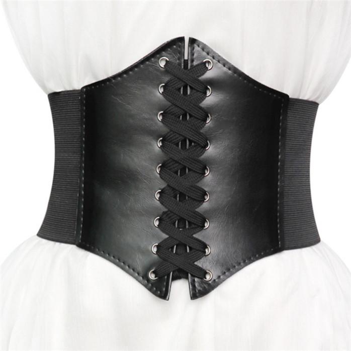 The Outside 2 Mode Vrouwen Body Shaper Gesp Brede Tailleband Taille Riem Underbust Corset Riem Accessoires zwart