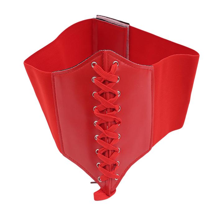 The Outside 2 Mode Vrouwen Body Shaper Gesp Brede Tailleband Taille Riem Underbust Corset Riem Accessoires rood