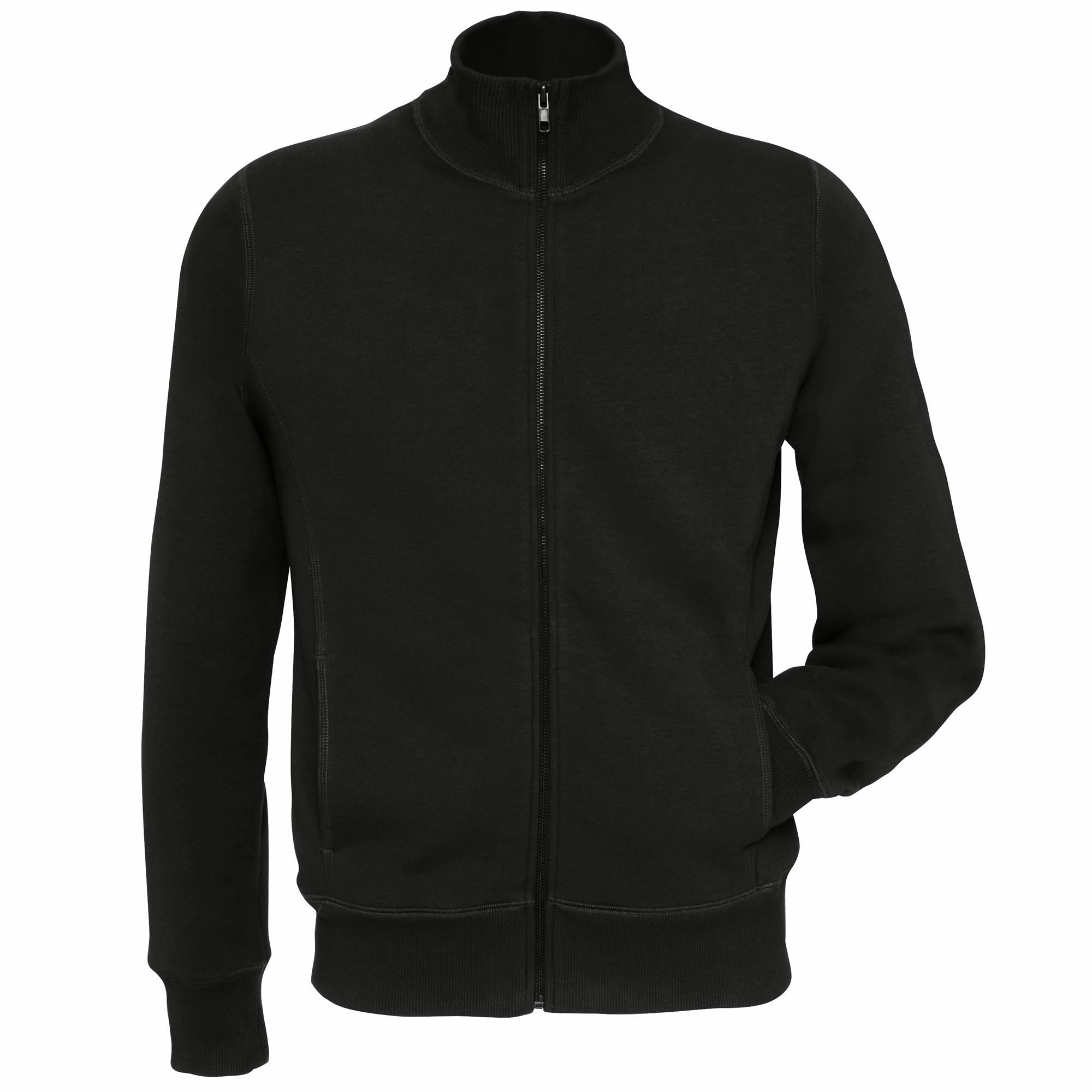 B and C B&C Spider-fleecetop met volledige ritssluiting voor heren L zwart