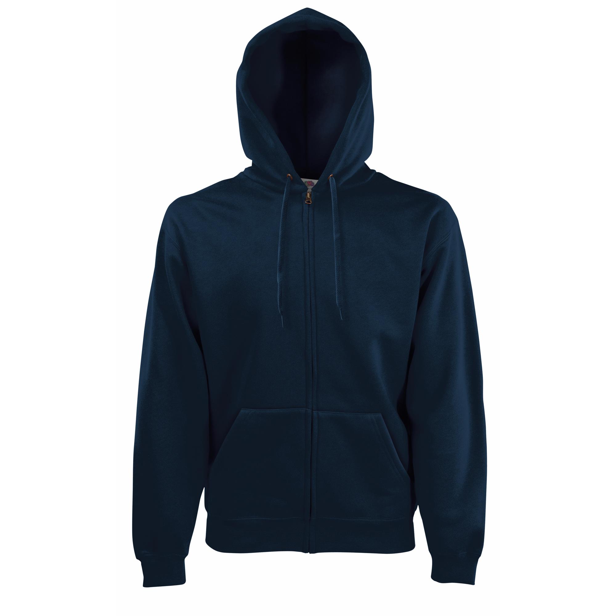 Fruit Of The Loom Heren Premium 70/30 Sweatshirt / Hoodie met capuchon en ritssluiting L