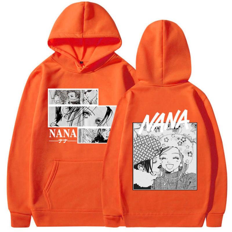 TENJINGE Trendy Anime Nana Osaki Zwarte Stenen Hoodies Herenmode Casual Lange Mouw Truien Harajuku Oversized Sweatshirts Streetwear Y2k XXL