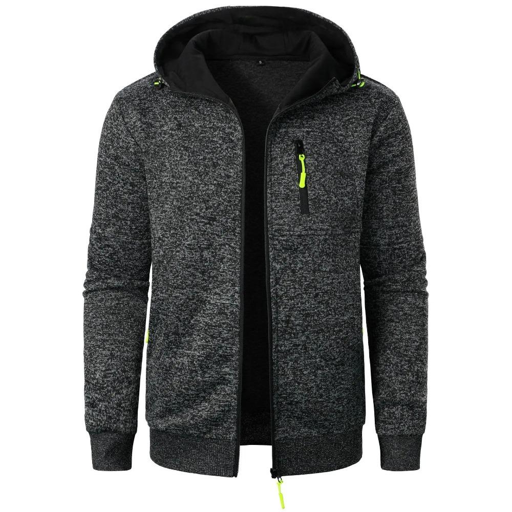 King Billion Heren Sport Fitness Casual Sweatshirt Cardigan Capuchon Jassen Cardigan Capuchon Sweatshirts Baseballjack XL donkergrijze kleur