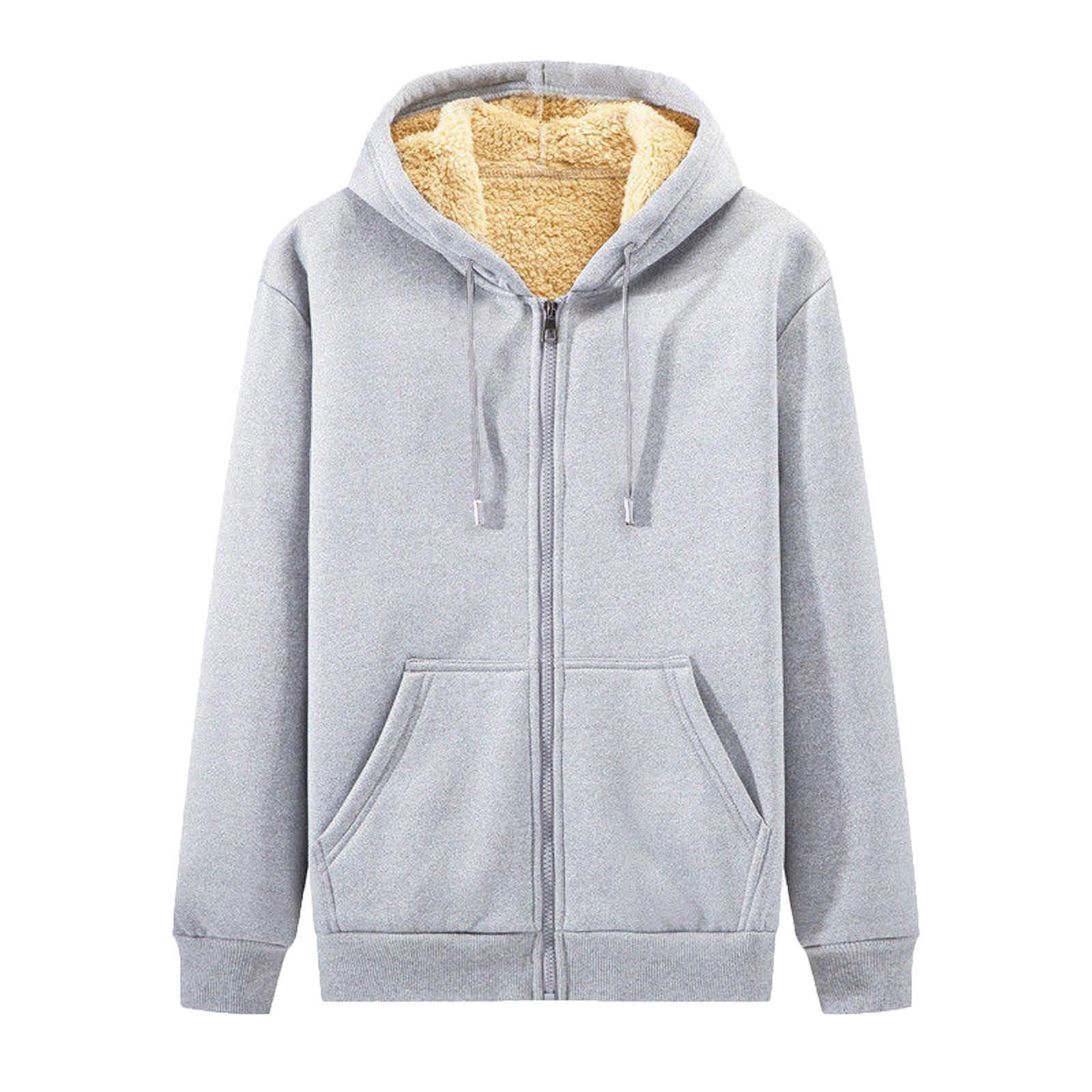 Ren Fashion Ritspullover voor heren, sweatshirt met lange mouwen en capuchon, tops, blouse XL