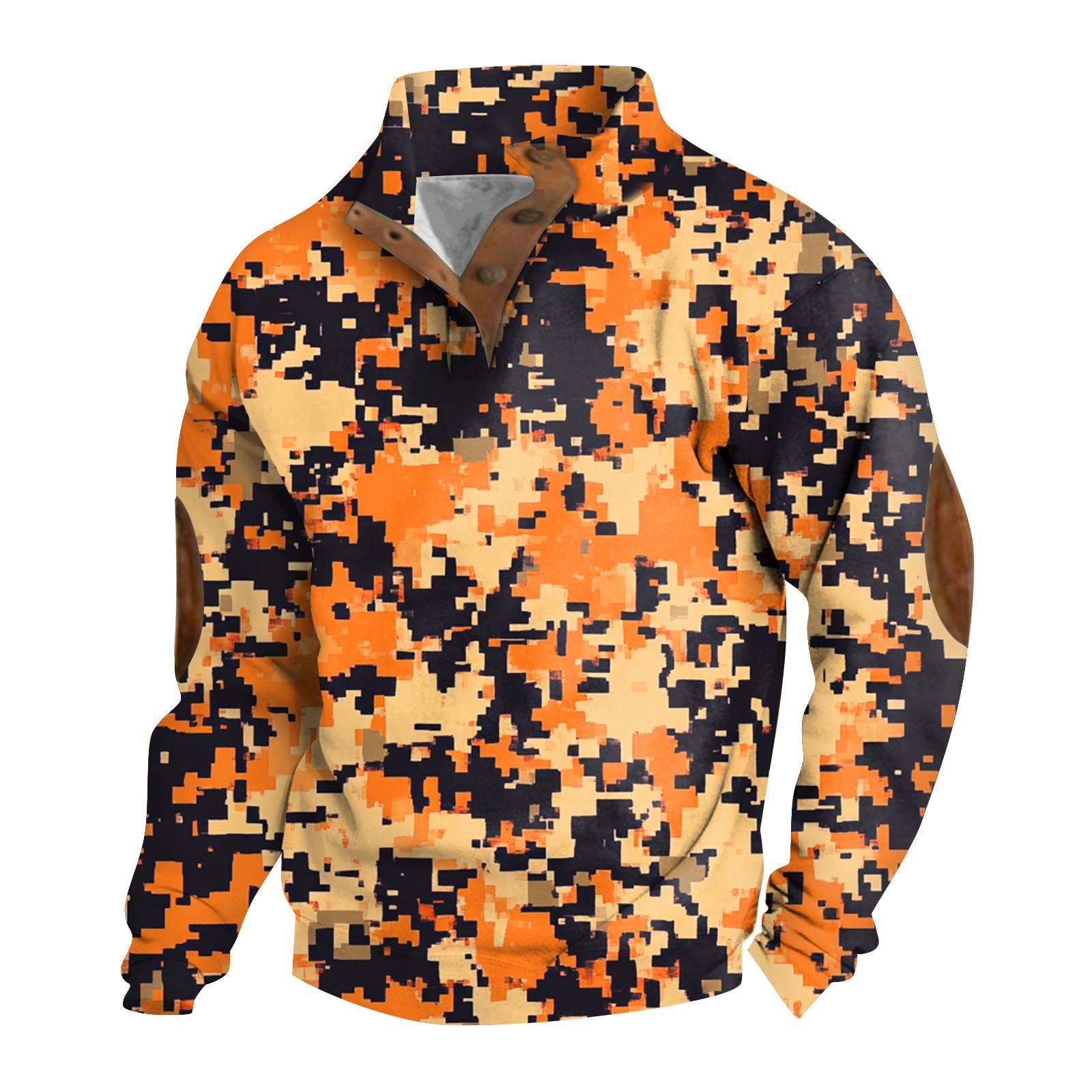Sinking fish Lente en heren staande kraag sweatshirt is outdoor casual truien tops XL oranje