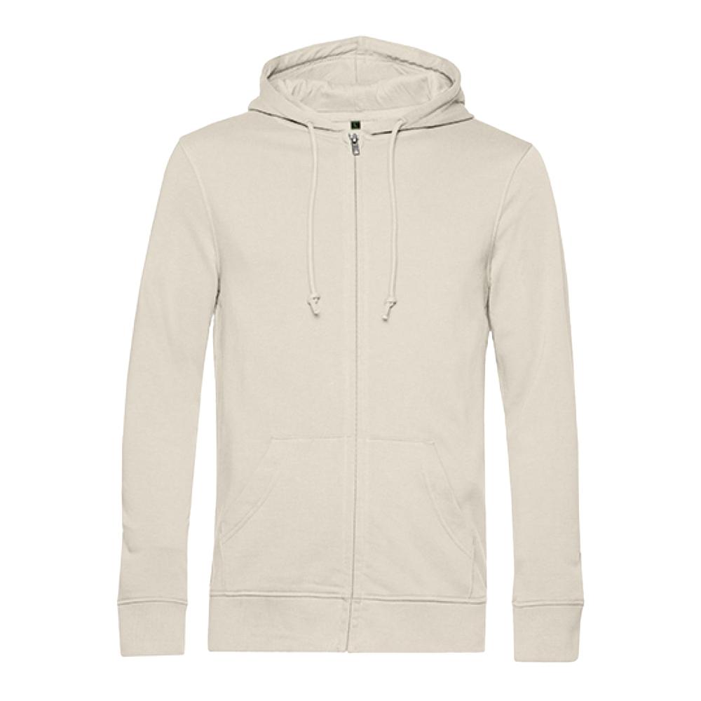 B&C Biologische herenhoodie met rits M