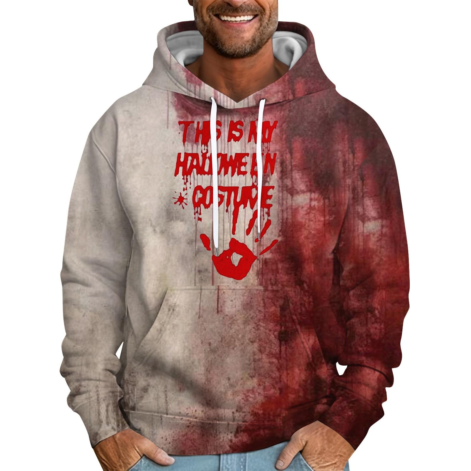 Tabajw Los bedrukt sweatshirt met capuchon voor heren Casual mode-sportsweatshirt voor heren XXL