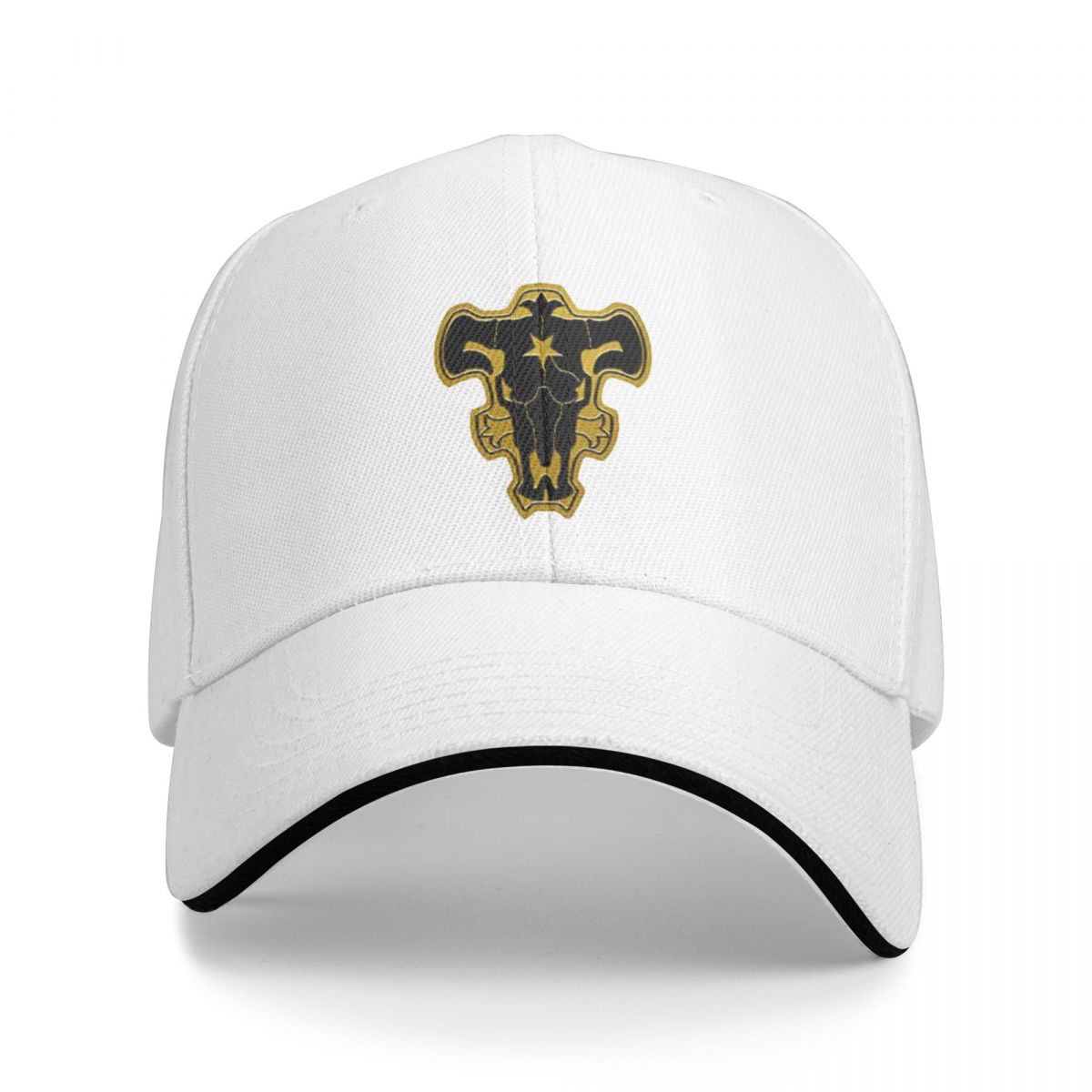 Kiki Cap Zwarte klaver fanart van zwarte stieren embleem pet mode casual honkbal petten verstelbare hoed hiphop hoed aanpasbare polychroom As shown
